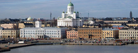  Port of Helsinki and Lutheran Cathedral in Helsinki, Finland