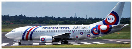 Alexandria Airlines charter flights Online 