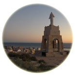The statue of San Cristobal in Almeria