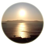 Sunset at Fira in Santorini